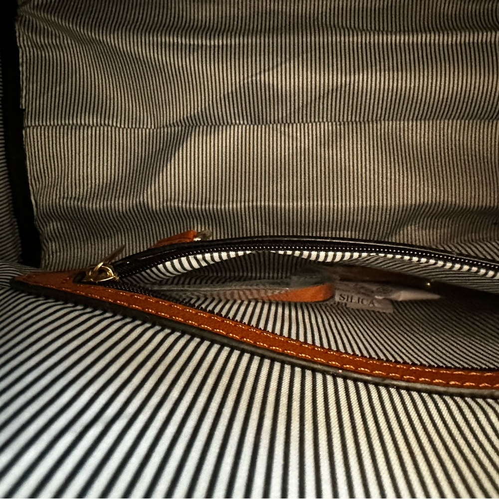 Brown Croc-Embossed Weekender Duffle Bag | Faux Leather Travel Bag - Picture 10 of 10